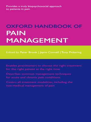 cover image of Oxford Handbook of Pain Management